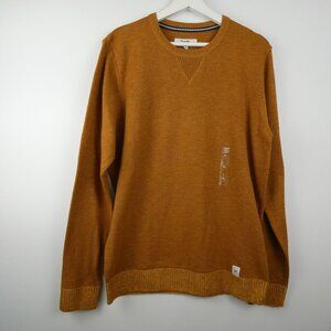 Jules France Mens Sweater XL Gold Yellow Orange Rust Long Sleeve Crew Neck NEW